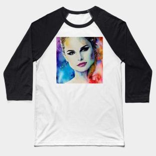 portrait of Natalie Portman Baseball T-Shirt